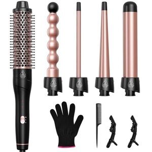 Black and Rose Gold Hair Styling Set